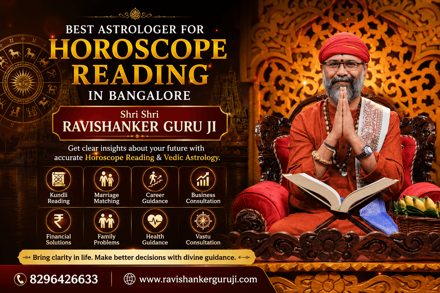 Best Astrologer for Horoscope Reading in Bangalore Shri Shri Ravishanker Guru Ji